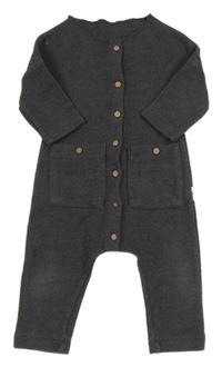 Tmavošedý pletený overal