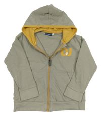 Sivá prepínaci mikina s písmenky a nápismi a kapucňou Sanetta