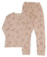 Svetloružové vzorované pyžama George