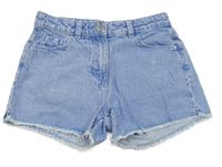 Světlemodré šisované riflové kraťasy Next