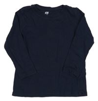 Tmavomodré tričko H&M