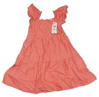 Nové - korálové ľanové šaty F&F