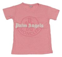 Ružové melírované tričko s logom Palm Angels