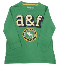 Tmavozelené triko s logem Abercrombie&Fitch