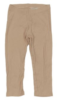 Pudrové rebrované legíny H&M