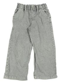 Šedé plísňové paper bag wide leg rifle H&M
