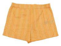 Svetlooranžové pruhované bodkovaná é paper bag kraťasy KIDS
