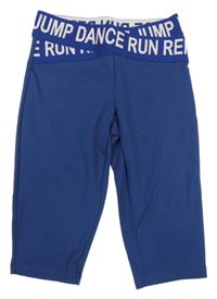 Modré sportovní capri legíny Crane 
