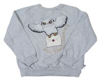 Sivá melírovaná mikina s Hedwigou - Harry Potter H&M