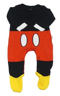 Nové - Černo-červeno-žlutý overal - Mickey Disney
