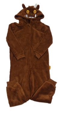 Hnědá chlupatá kombinéza s kapucí - Gruffalo George