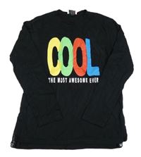 Černé triko s nápisem Zara