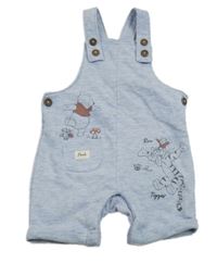 Svetlomodré melírované teplákové na traké kraťasy s Púem a přáteli Disney