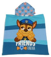 Modro-petrolejové osuškové pončo s Paw Patrol Nickelodeon