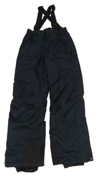 Černé šusťákové funkční oteplovačky s odepínacími trakami Crane