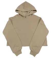 Hnedá crop mikina s kapucňou New Look