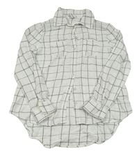 Bílo-černá kostkovaná třpytivá halenka Yigga