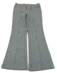 Sivé melírované pruhované flare tregíny H&M