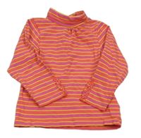 Jahodovo-fuchsiovo-žlutý pruhovaný rolák Orchestra