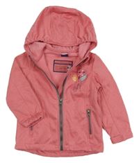 Růžová melírovaná softshellová funkční bunda s balónky a kapucí Active Touch