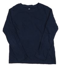 Tmavomodré tričko H&M