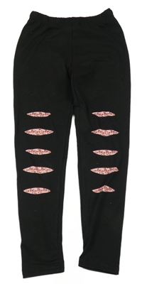 Čierne legíny so vzorom