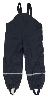 Tmavomodré nepromokavé zateplené na traké nohavice Lupilu