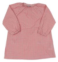 Ružovo-biele kockované šaty Lupilu