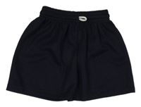 Tmavomodré rebrované športové kraťasy