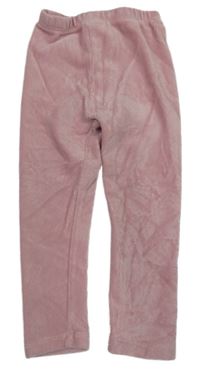 Ružové rebrované zamatové legíny Matalan