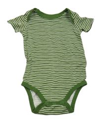 Khaki-bílé pruhované body Tchibo
