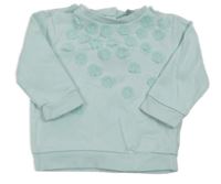 Mátová mikina s 3D kvety F&F