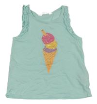 Svetlomodrý top so zmrzlinou H&M