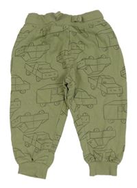 Khaki tepláky s auty Sinsay
