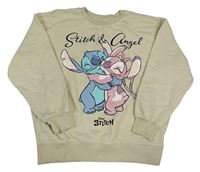 Béžová mikina so Stitchem a Angel Disney