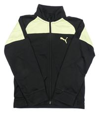 Čierno-žltá športová prepínaci mikina s logom Puma