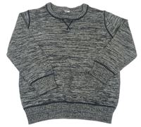 Tmavosivý melírovaný sveter