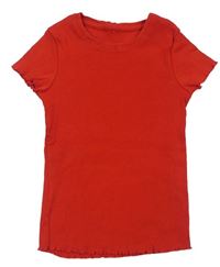 Červené rebrované tričko George