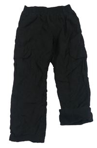 Čierne plátenné zateplené nohavice Topolino