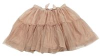 Staroružová tylová trblietavá sukňa H&M