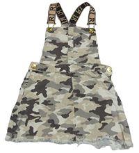 Béžovo-sivé army plátenné na traké šaty River Island