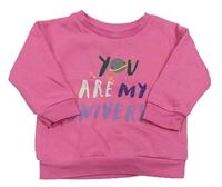 Ružová mikina s nápismi zn. Primark