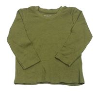 Khaki rebrované tričko Primark