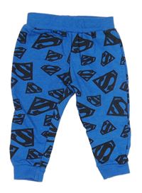 Modro-černé vzorované tepláky - Superman 
