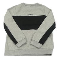 Sivo-čierna mikina s nápisom zn. Primark
