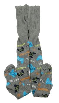 Sivé pančuchy s ovladači