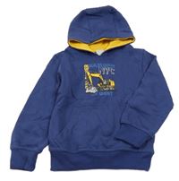 Tmavomodrá mikina s bágrom a kapucňou Kiki&Koko