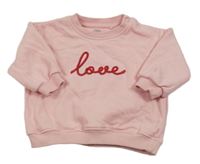 Ružová mikina s nápisom F&F