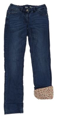 Tmavomodré podšité skinny rifle C&A