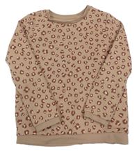 Hnedá leopardí mikina F&F